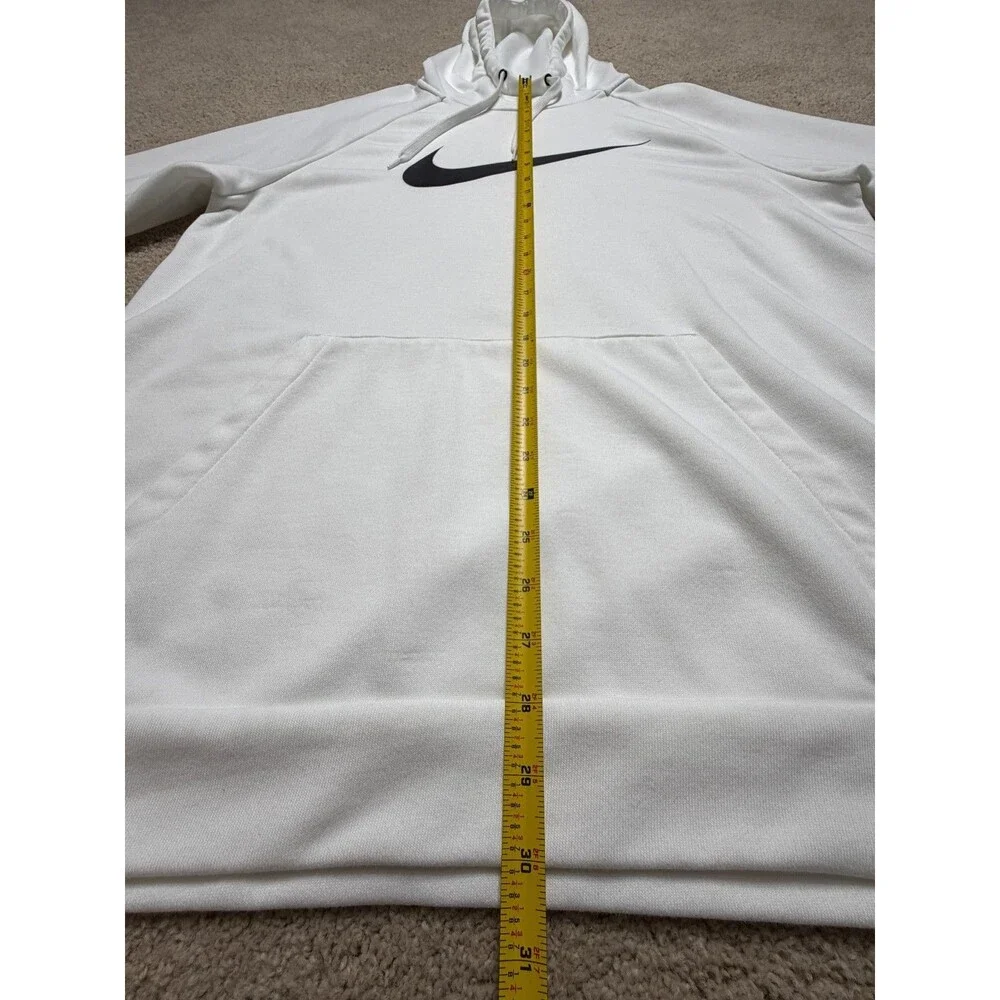 Nike Dri-FIT Swoosh Men’s Size L Pullover Training Hoodie White CZ2425-100